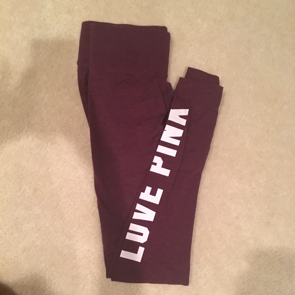 PINK Maroon Leggings